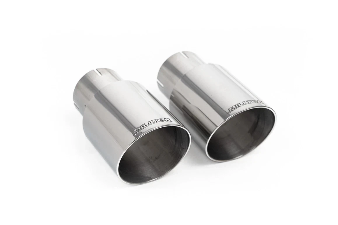 Milltek GT90 Tail Pipes Polished 90mm Tips – To Fit 63.5mm OD Outlets (pair)